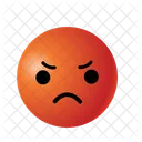 Angry Face Emoji Emoticon Icône