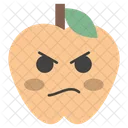 怒った顔のリンゴ  アイコン