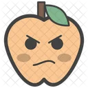 怒った顔のリンゴ  アイコン