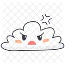 Angry face cloud  Icon