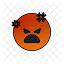 Angry Face Expression  Icon