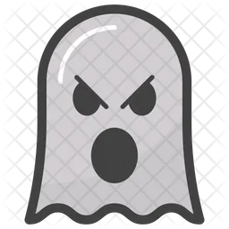 Angry Ghost Face Emoji Icon