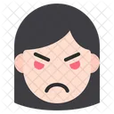 Angry Girl  Icon