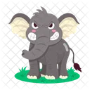 Elephant Stickers Elephant Cartoon Funny Elephant Icon