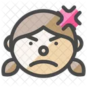 Girl Angry Icon
