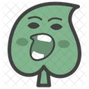 Angry Leaf Emoji Leaf Emoticon Emotion Icon