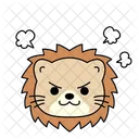 Lion Angry Sullenness Icon