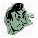 Angry Man Furious Frustrated Icon