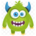Angry Green Devil Icon