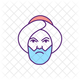 Angry Muslim Man Icon