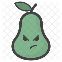 Angry Pear Emoji Icon