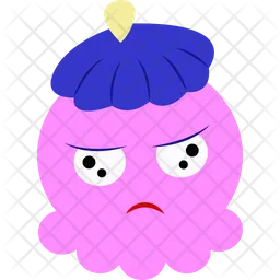 Angry Pink Cartoon  Icon