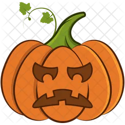 Angry Pumpkin Emoji Icon