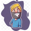 Angry Punjabi Man  Icon