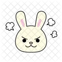 Rabbit Angry Sullenness Icon