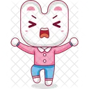 Angry Rabbit Mascot  Icon