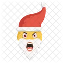 Angry Santa Hat Santa Icon