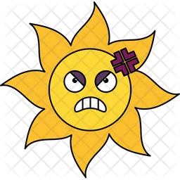 Angry Sun Emoji Icon