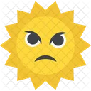 Angry Sun Hot Icon
