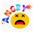 Angry Word Angry Emoji Dead Emoji Icon
