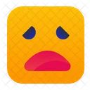 Anguished Sad Face Icon