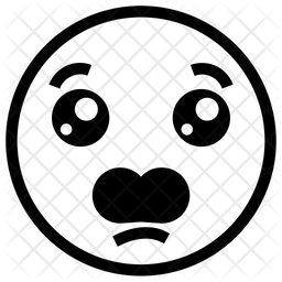Anguished Face Emoji Icon