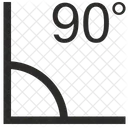 Derecha Angulo Noventa Icono