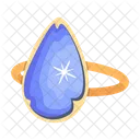 Icono De Estilo Plano De Un Anillo Icono