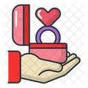 Anillo de compromiso  Icono