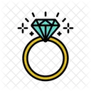 Anillo de diamantes  Icono