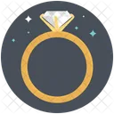 Diamante Anillo Boda Icon