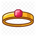 Anillo De Oro Juego Articulo Icono