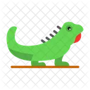 Animal Verde Iguana Icono