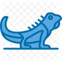 Animal Verde Iguana Icono