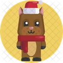 Animal Avatar Dog Christmas Icon