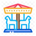 Animal Carousel Amusement Icon