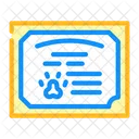 Animal Certificate Certificate Groomer Icon