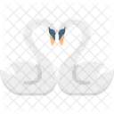 Animal Love Greetings In Love Ducks Icon