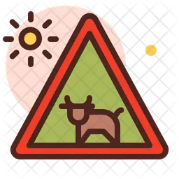 Animal Warning Sign  Icon
