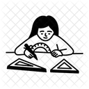Anjo De Medicao Geometria Desenho Ícone