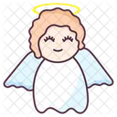 Anjo Do Ceu Personagem De Desenho Animado Anjo Abencoado Ícone