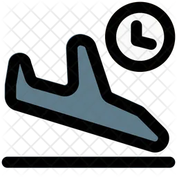 Ankunftsflugverspätung  Symbol