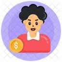 Geldgeber Finanzier Kapitalist Icon