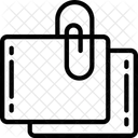 Notizen Buroklammer Symbol
