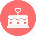 Anniversary Cake Cake With Heart Cake Icon