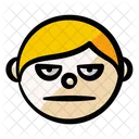 Boy Face Annoyed Icon