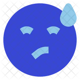 Annoyed Sweat Emoji Icon