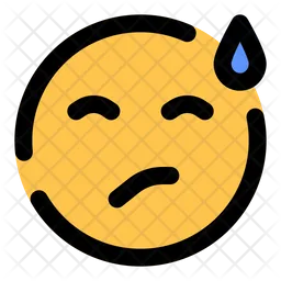 Annoyed Sweat Emoji Icon