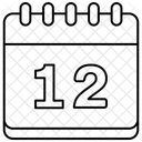 연간 12 일 년도 아이콘