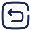 Annuler Le Carre Gauche La Fleche Linterface Utilisateur Icône